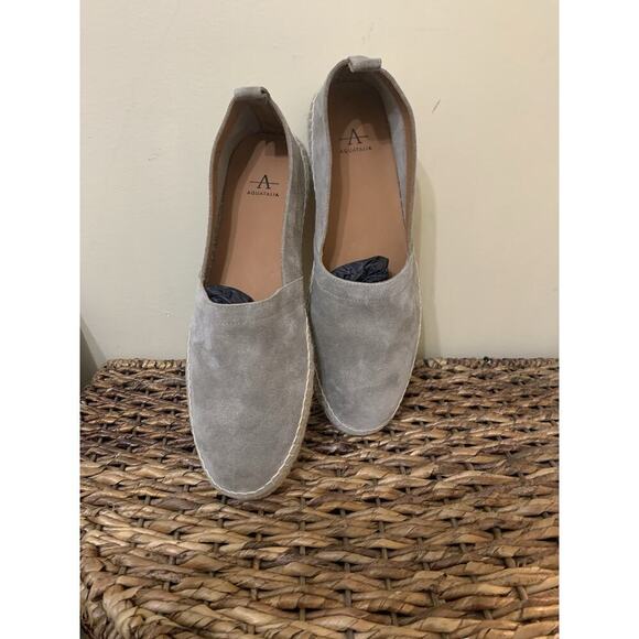 Aquatalia Felipe Weatherproof Grey Suede Espadrilles Made in Spain Men's US 10M - Picture 1 of 5